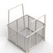 Anysizebasket Rectangular Wire Mesh Basket: 6Lx6Wx4H, 304 SS, 3/16 Rod Frame, Stacking Handles, Mesh: 8 x .047 TMT-060060040-A08S - alternate 1